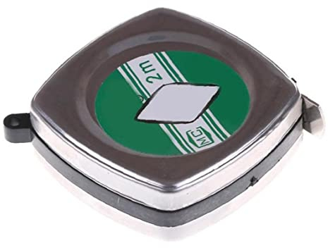 Bemvp 2 Meter Tragbares Mini-Maßband, Stahlmessrolle, Quadrat, Schlüsselring, Mode Design, 45 Gramm, ±1.5mm genau, Lineal-band