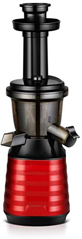 Slow Masticating Juicer Extractor Compact Cold Press Vertical Juicer Machine with Quiet Motor & Reverse Function for High Nutrient Fresh Vegetable and Fruit BPA Free (Color : Red B)