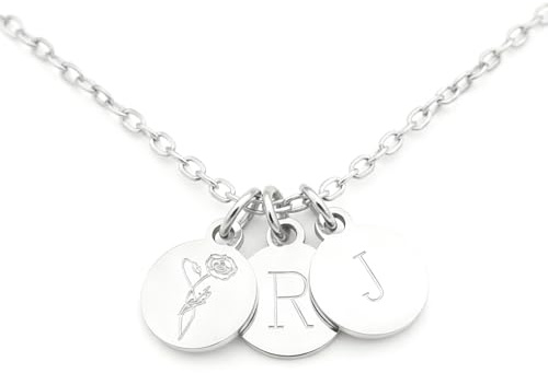 Buchstabenkette | personalisiertes Halskette mit Gravur | Personalisiertes Geschenk für die beste Freundin | Freundschaftskette