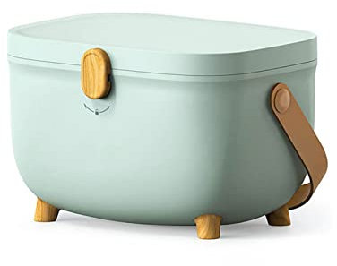 Medizinbox, 28*20*18 cm Doppelstock Erste Hilfe Box Hausapotheke Box Medikamentenbox Aufbewahrung Groß, mit Griff und Mehreren Fächern, Ovale Kunststoff Medizin Aufbewahrungsbox, für Hause, Freien