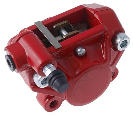Bremssattel + Beläge hinten rot kompatibel mit Yamaha Aerox, MBK Nitro | Bremszange hinten mit Belägen Typ 701 / S32, Brembo-Bremssystem, Ref. 1PHF580V0000; kompatibel mit Runner; Gewinde M8/M10