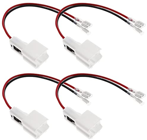 EMSea 4PCS Car Audio Speaker Wiring Harness Compatible with Dokker Logan 2 Lodgy Sandero 2 Note Qashqai Speaker Wire Adapter Audio Horn Harness Cable Connector