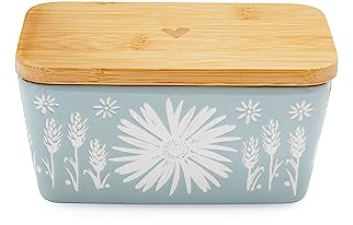 Cooksmart Homestead Beurrier en céramique avec couvercle, grand pour tous les types de cuisine, beurrier pour toutes les tailles de beurre