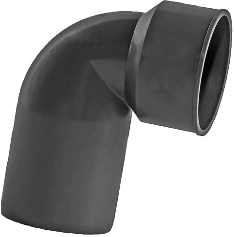 MegaHaustechnik HT Siphon Anschlußwinkel mit Aufnahme für Gummimanschette mit Außendurchmesser 40mm, Steck-Ende für Muffe DN40, Abwasser Abflußleitung Kunststoff grau Sifon