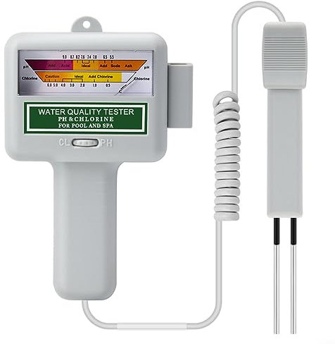 PH-mètre, testeur de qualité de l'eau CL2 et PH, testeur de niveau de haute précision pour piscine, eau potable, culture hydroponique, aquarium, spa