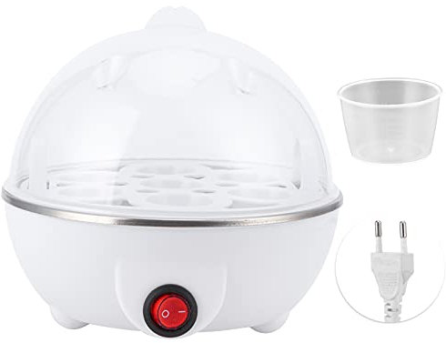 Cuociuova Elettrico, Cuociuova Elettrico Mini Fornello per Uova Multifunzionale Cuocitore a Vapore per Uso in Cuocitore per Uova Cuocitore per Uova (Spina europea 220 V)