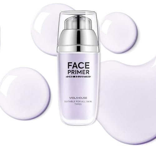 VIOLA HOUSE Face Primer Makeup Base, Face Primer für fettige Haut, ideal für fahle und gelbliche Haut, hellt den Hautton auf, nährt die Haut und spendet ihr Feuchtigkeit. 35ML
