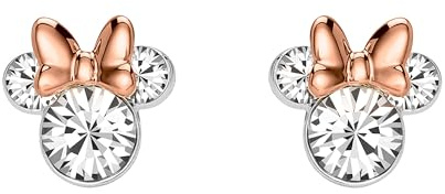 Minnie Mouse - Pendientes de tuerca chapados en dos tonos, talla única, Latón chapado en dos tonos, Sin piedra preciosa