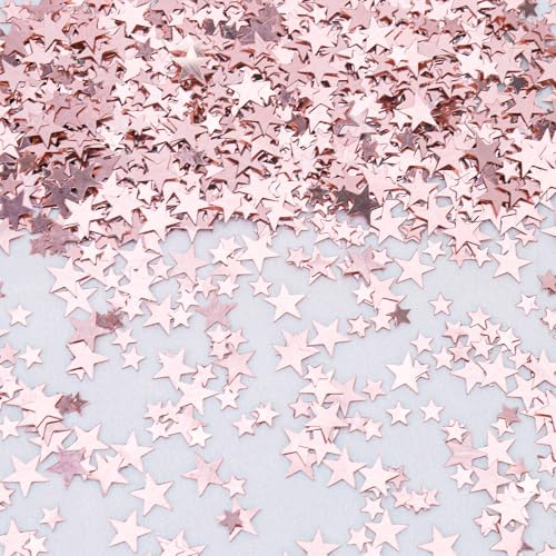 Glitzer Streudeko Sterne Konfetti Roségold, Glitzersterne Konfetti Weihnachten, Streudeko Weihnachten, Sterne Confetti Tischdeko Weihnachten, Stern Deko Weihnachten, Geburtstag, Hochzeit, Silvester