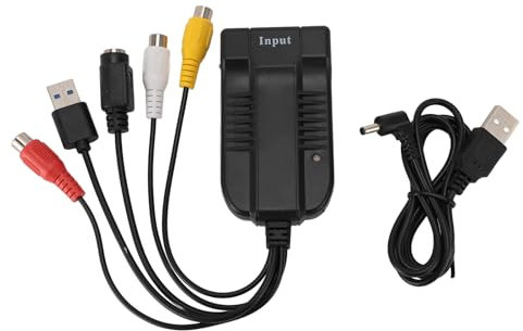 Annadue Carte de Vidéo, Interface Multimédia HD AV S, Dispositif de Vidéo vers USB pour PC Portable avec Bouton de Commutation Rapide, compatibilité Plug and Play pour 7 8 10 11,
