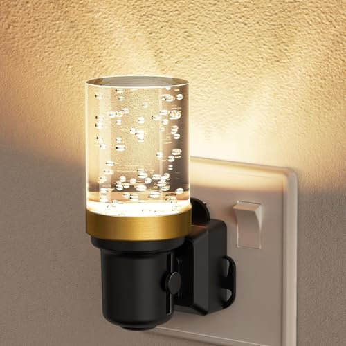 JandCase Night Light Plug in Wall, Plug in Night Light with Dusk to Dawn Sensor, 3000K Warm White, 0-100LM Brightness, 1W LED NightLight Kids Energy Saving, for Hallway Bedroom Kitchen Stair, 1 Pack
