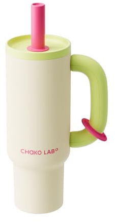 CHAKOLAB BaWangCup Botella de agua aislada artículos de bebida vaso verde 1000ml | Forro de cerámica