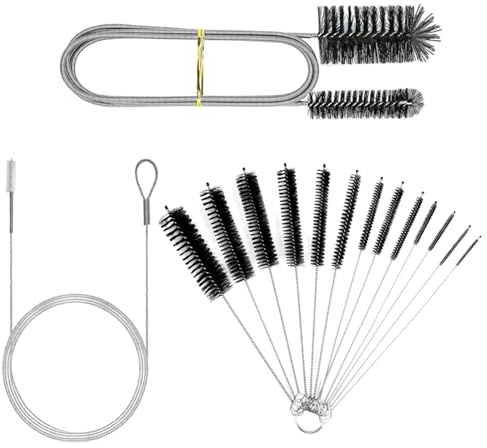 12 Piezas Cepillos para Tuberías, Cepillo de Limpieza para Desagüe Flexible Cepillo de Limpieza Flexible Cepillo de Limpieza de Tuberías para Limpieza de Cocina y Baño
