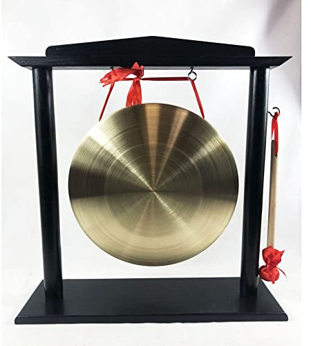 gong platillos gong tibetano instrumentos musicales 1 juego de gong con soporte y mazo, instrumentos musicales de percusión tradicionales(Color:30cm,Size:)