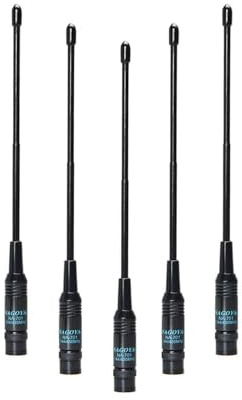 WUWMTUTCK 2 UNIDS Apto for Nagoya NA-701 BNC Banda Dual 144/430Mhz 2.15dB Antena HT/Escáner Apto for ICOM Apto for Yeasu Apto for Kenwood Walkie Talkie Ham Radio portátil(5 pcs)