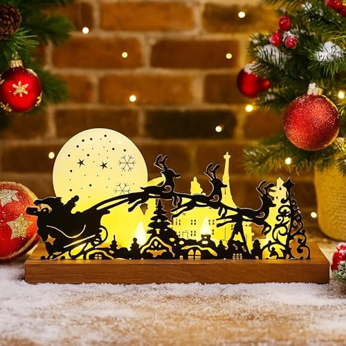 Wooden Advent Wreath Candle Holder for 4 Tea Lights - Christmas Candle Stand, Modern Advent Arrangement & Festive Table Decoration, Gives the Living Room an Atmospheric Christmas Atmosphere