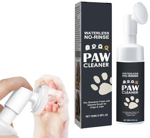 Tassrenare för hundar katter, 100 ml tassskum, rengöring av hundtassar, husdjursfotrengöringsskum, schampo, för fötterrengöring, tassrengöring hundvårdstillbehör