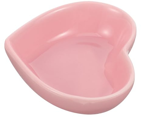 TOYZFRIENDY Hamster Food Bowl Ceramic Heart-shaped Bowl for Hedgehog and Small Pets for Snacks and Fresh Food in Household Use