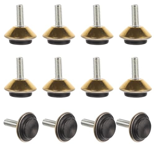Kisangel Adjustable Furniture Leveling Feet Glides Metal Legs 12pcs Heavy Duty Cabinet Table Feet for Kitchen and Bed Floor Stabilizer