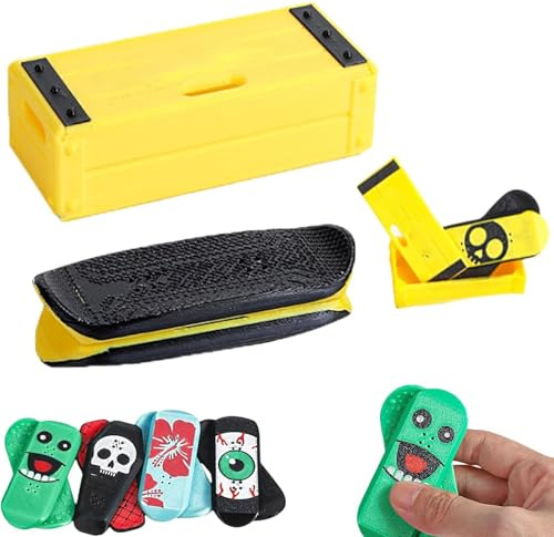Mini fingerboard magnético: divertido, antiestrés y portátil, mini fingerboard magnético impreso en 3D, obstáculos Pro Fingerboards, giros, volteretas, fingerboard para eliminar el estrés (A)