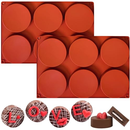 YXHZVON Moule Muffins Silicone, 2 Pièces Moules pour Cupcakes à 6 Cavités, Antiadhésif Moule Tartelette Sans BPA pour Cupcakes, Brownies et Gâteaux