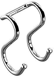 KESSEBÖHMER LINERO K 16 Doppel-Haken in CHROM glänzend / Relingsystem