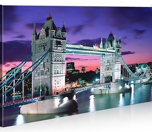 islandburner Bild Bilder auf Leinwand Tower V2 Bridge London 1p XXL Poster Leinwandbild Wandbild Dekoartikel Wohnzimmer Marke