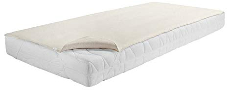Dormisette Q59 Molton-Matratzenauflage, 140/200 cm, Baumwolle/Zwirn-Calmuc, Creme/Beige
