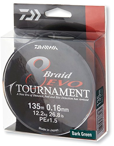 Daiwa Tournament 8 Braid EVO 0.18mm 15,8kg 135m dg Geflochtene Schnur