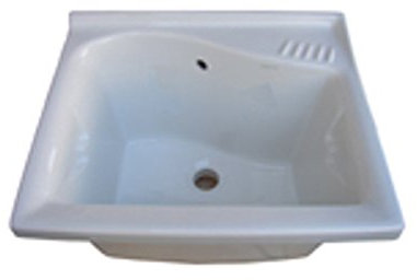 DOLOMITE Serie Lago J089200 Solo Lavatoio da Incasso 61x50 in Ceramica Bianco Europeo