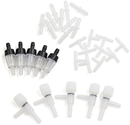 sourcing map Betta Aquarium Tank Accessories Set Check Valve Straight Tubing Connectors