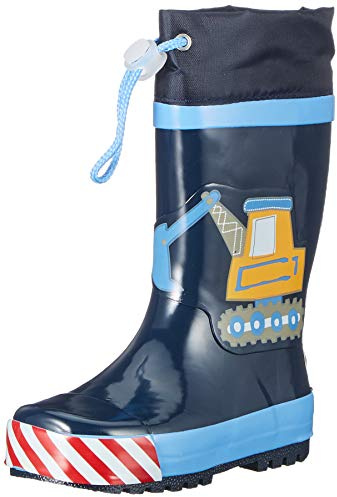 Playshoes Botas de Goma Unisex niños, Sitio de Construcción, 26/27 EU