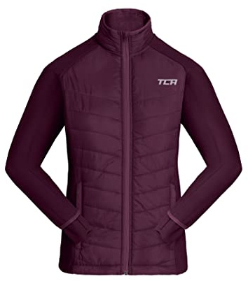 TCA Flickor Excel Löparjacka för alla årstider, lättviktig, vattenavvisande och packbar - Lila, 8-10 år