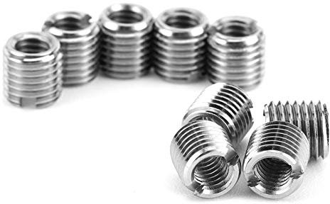 10 tuercas reductoras M4 x 0,7 y M6 x 0,75, rosca interior 6 mm, acero inoxidable, reparación de tuercas roscadas, juego de conversión de herramientas