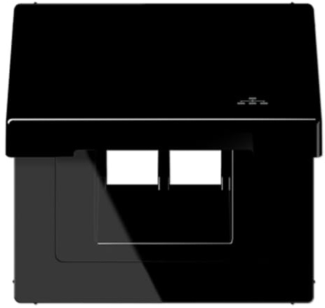 Rückklappbarer Deckel mit Lan-LS-Symbol, schwarz (Referenz: Jung LS990BFKLLANSW)