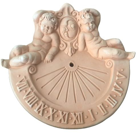 Meridiana con Angeli in terracotta 25x25cm
