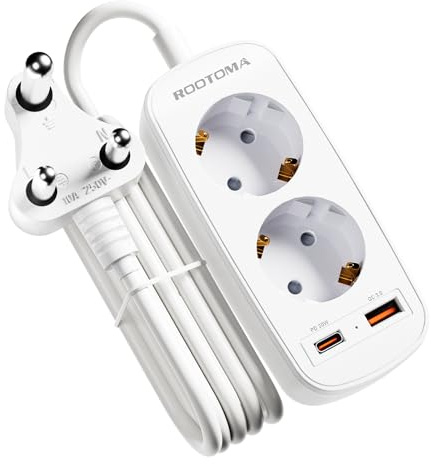 Adapter für Südafrika 2-Fach mit PD20W USB Schnellladung | 1,5M Typ M Reiseadapter für Südafrika, Namibia, Lesotho, Mosambik, Botsuana, Lesotho