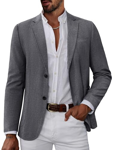 PJ PAUL JONES Sakko Herren Regular Fit Blazer Modern Freizeit Business Sportlich (Dunkelgrau, XL)