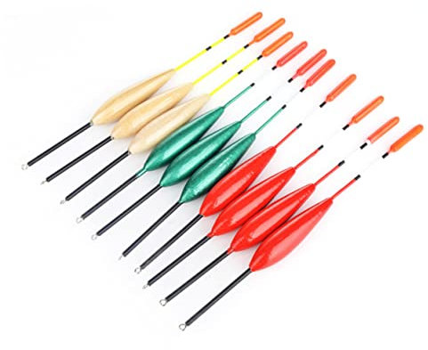 NAMOARLY 10pcs Fishing Floats Large Buoyancy Bobbers Fishing Floats for Sea Stream Lake Pike