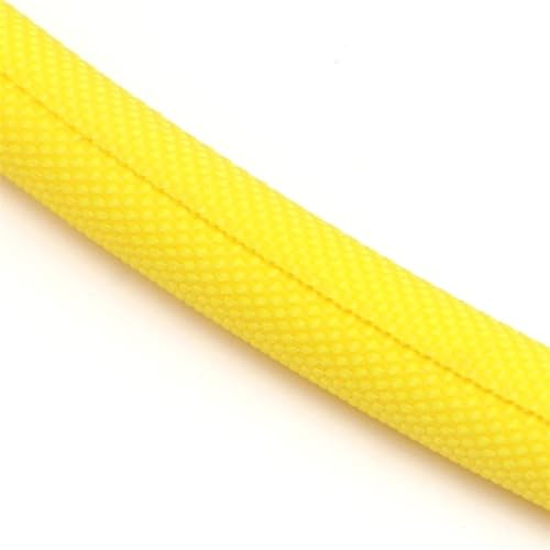 Kabelkanal 1/5 m selbstschließende, erweiterbare geflochtene PET-Hülse, Durchmesser 5, 8, 10, 13, 16, 19, 25, 30 mm, Kabelschutz, Kabelbaum, Nylon-Drahtwickel Kabelschlauch(Yellow,50MM_1 METER)