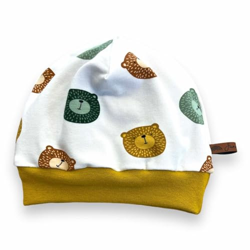 Bündchenmütze Teddy Bär Bären Teddybär Jersey 37 39 41 43 45 47 49 51 53 55 Baby Kleinkind Kind Beaniemütze Beanie Wendemütze Babymütze Juna