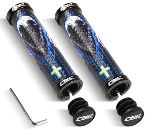 Chooee 3D Mountain Bike Grips,130mm Silicone MTB Handlebar Grip,Double Lock on Bicycle Comfortable Handle bar Grip bss