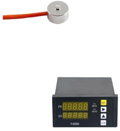 PMZZHUPVR Mini-Wägezellensensor mit Anzeigeanzeige, Druck- und Zugkraftmesszellen zur Kraftmessung 5 kg, 10 kg, 20 kg, 30 kg, 50 kg(0-10KG and Indicator)