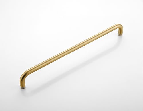 UTEIWF Maniglia per porta della doccia, rotonda, da 50,8 cm, barra per asciugamani in acciaio inox, per vetro di spessore da 1/4 a 1/2, oro spazzolato