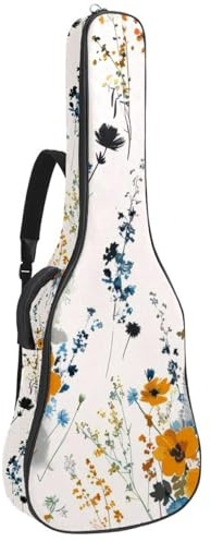 Western-Boho-Set Gitarrentasche, gepolsterter Rucksack für Akustikgitarre, Rucksack mit verstellbaren Schultergurttaschen, Mehrfarbig 02, 42.9x16.9x4.7 in, Lässiger Tagesrucksack