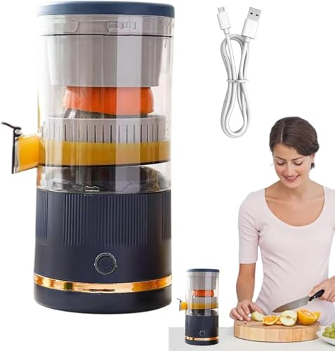 Juicer à agrumes électriques, machine à jouer à agrumes rechargeable, Juicer à orange automatique, récipient à jus portable, machine à pression sur les fruits, serveur de jus d'orange pour la chaux