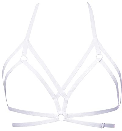 Harness Damen Dessous Body Woman Bondage Büstenheber Sexy Ouvert Rave BH Für Sex Oberteil Accessoires Büstenhebe Offen Push Up Brüste Brust Frauen Gothic Kleidung Oberkörper