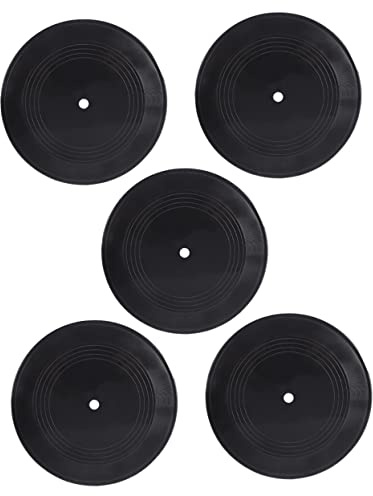 MAGICLULU Dischi in Vinile Vintage Decorativi Da Parete, 7 Pollici Neri Vuoti, Set Da 5 Pezzi, Per Decorazione Casa, Ristorante e Bar a Tema Musicale