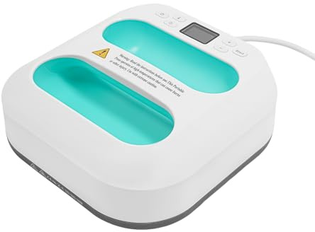 YyanLAK Transferpresse, 1000W Heat Press, Wärmeplotter, Mini-Heizpresse, tragbare Wärmepresse für Baumwolle, Polyester und Einige Wärmeempfindliche Stoffe (Weiß + Grün)