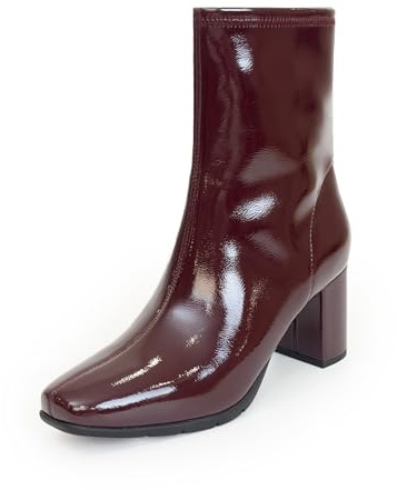Aerosoles Women's Baylor Dress Bootie, Merlot crinkle patent faux leather, 7.5M